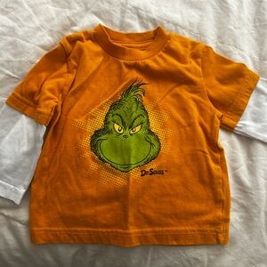 Dr. Seuss Orange Grinch Long Sleeve Tee 12M